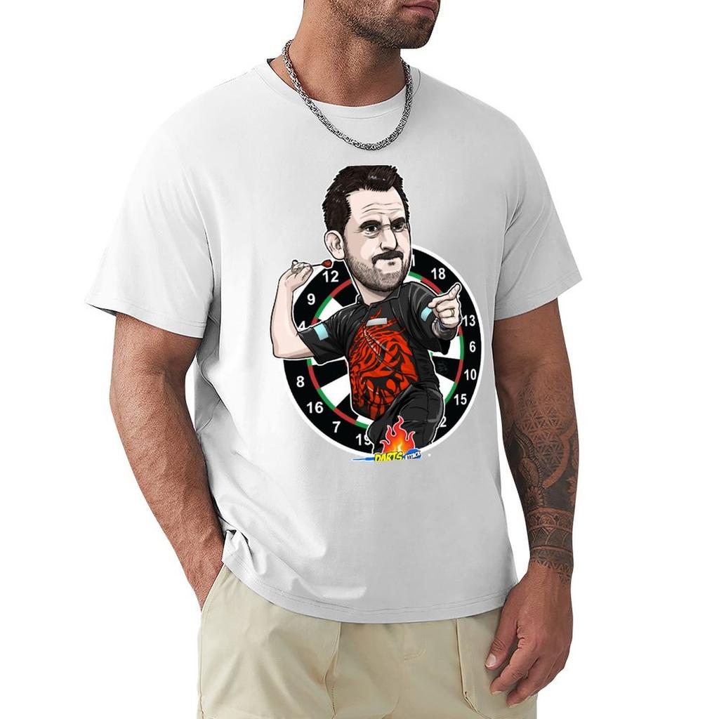 Caricatura di Jonny Clayton by Darts Attack TShirt Summer Holiday TShirt