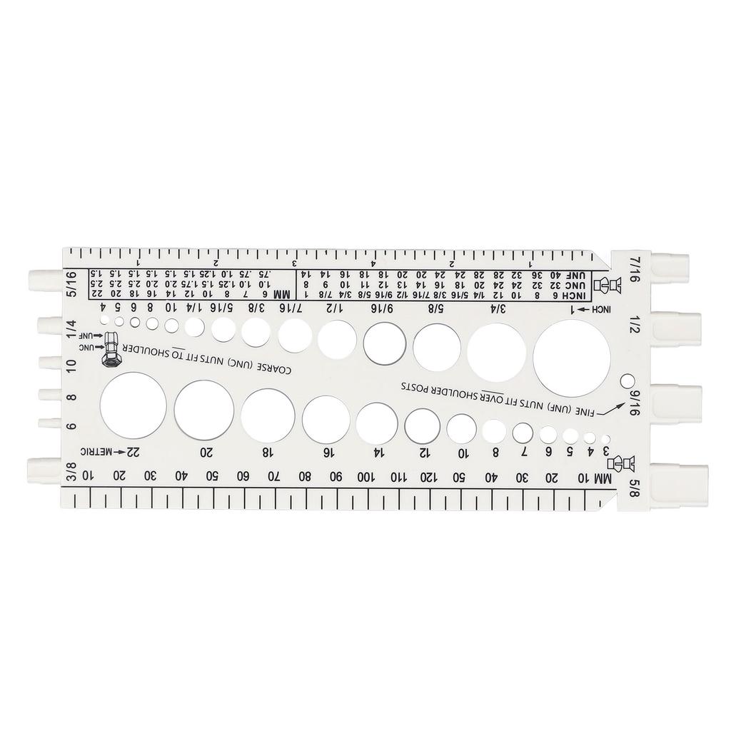 Прибор для проверки резьбы болтов и гаек от M3 до M22 метрических и от #4 до 34 дюймовых размеров. Идентификатор болтов и гаек.