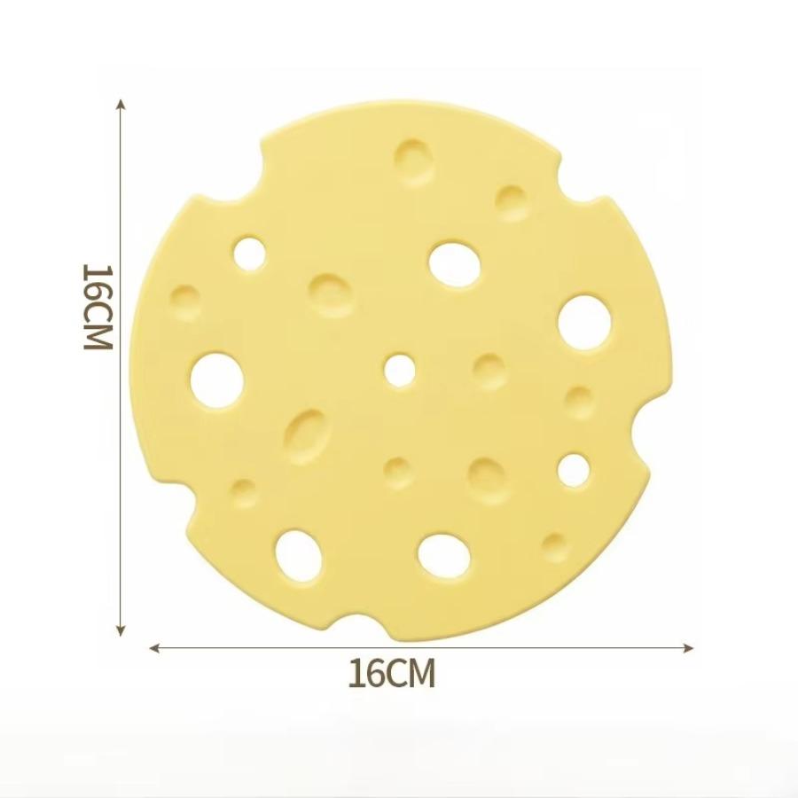 1/2pcs Heat-resistant Mat Cheese Shape Non-Slip Table Mat Anti-scald Cup and Bowl Mat Oil-resistant for Sideboard Kitchen Bar