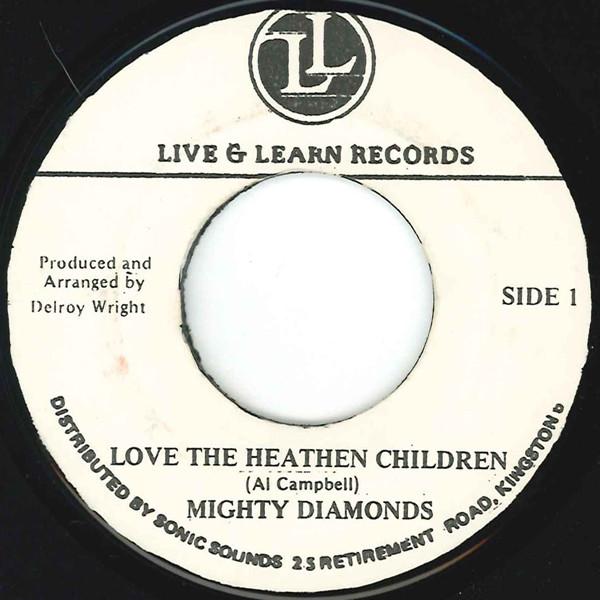 7-дюймовая пластинка MIGHTY DIAMONDS Love The Heathen Children NONE Live Learn Re Ямайка Регги Ска Даб Б/у