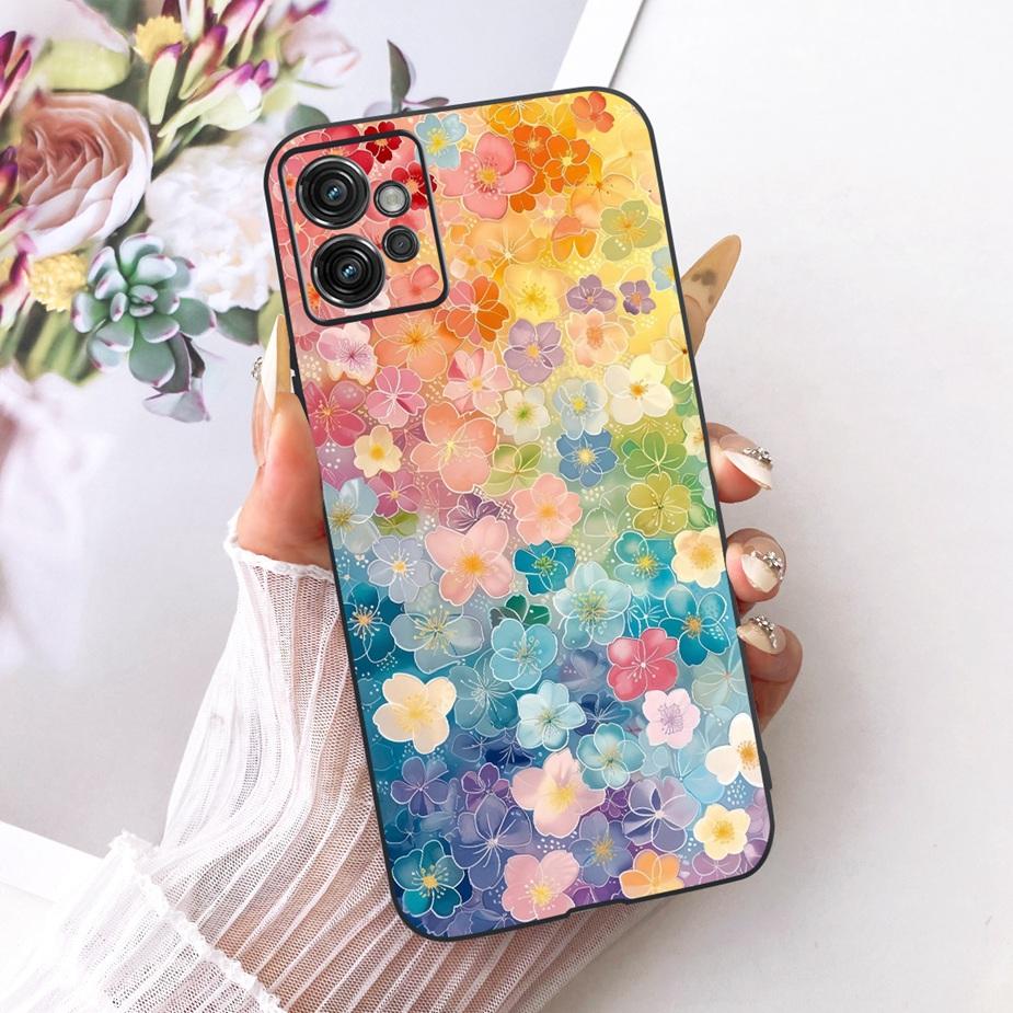 For Motorola Moto G32 Case XT2235-2 XT2235-3 New Flowers Butterfly Painted Cover Soft TPU Phone Case For Moto G32 MotoG32 Fundas