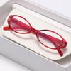 Classic Fashion Oval Small Frame Presbyopia Glasses Exquisite Sparkling Diamond Hd Blue Light Blocking Reading Glasses