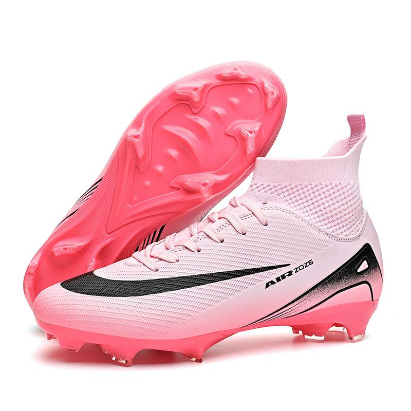 Новые Высокие Футбольные Бутсы Tf Шипы для Искусственного Газона Ag Шипы Кожаные Тренировочные Бутсы для Мужчин и Женщин