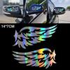 14x7CM Laser Vinyl Angel Wings Pattern Car Motorcycle Body Bumper Hood Window Decal Scratch Sticker