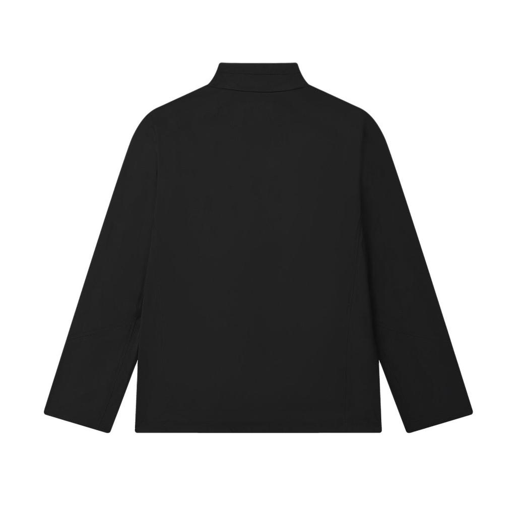 Fila Синяя серия Повседневная Простая Универсальная Куртка с воротником-стойкой и длинными рукавами Мужская куртка Черная F11M522705F-BK