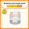 Cuenco para mascotas con lazo diseño elegante antideslizante para perros y gatos de colores pastel