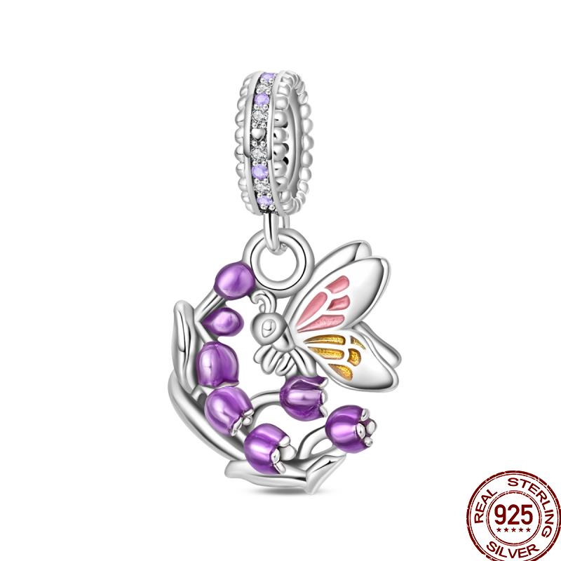 Весенняя коллекция бабочек Медный подсолнух Медведь Бабочка Цветные бусины Подходит для оригинального браслета 3 мм