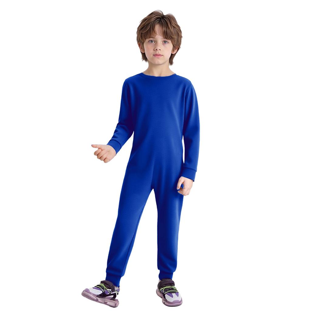 Unisex Kids All Day Jumpsuit Cotton Adaptive Clothing with Back Zipper for Special Needs Comfort