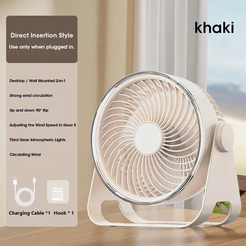 5 Speed Quiet 3 in 1 Wall Ceiling Mount Electric Air Circulator Fan for Home Office Bedroom Cooling