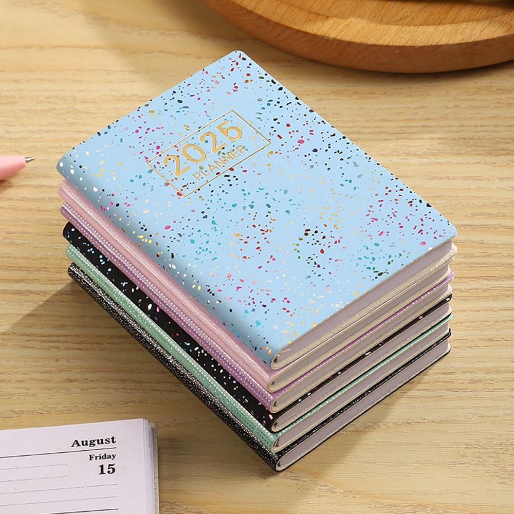 Mini 2025 Agenda Book Laser Daily Weekly Monthly Planner Notebook School Office