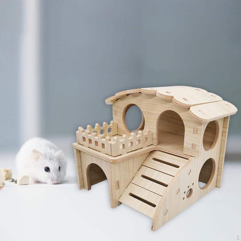 Hamster House and Hideout Cage Accessories Fun Cabin Gerbil for Small Pet