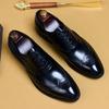 [Pre-Sale Non-Spot] Dress Leather Shoes Men'S Genuine Leather British Engraved Block First-Layer Cowhide Business Men'S Shoes