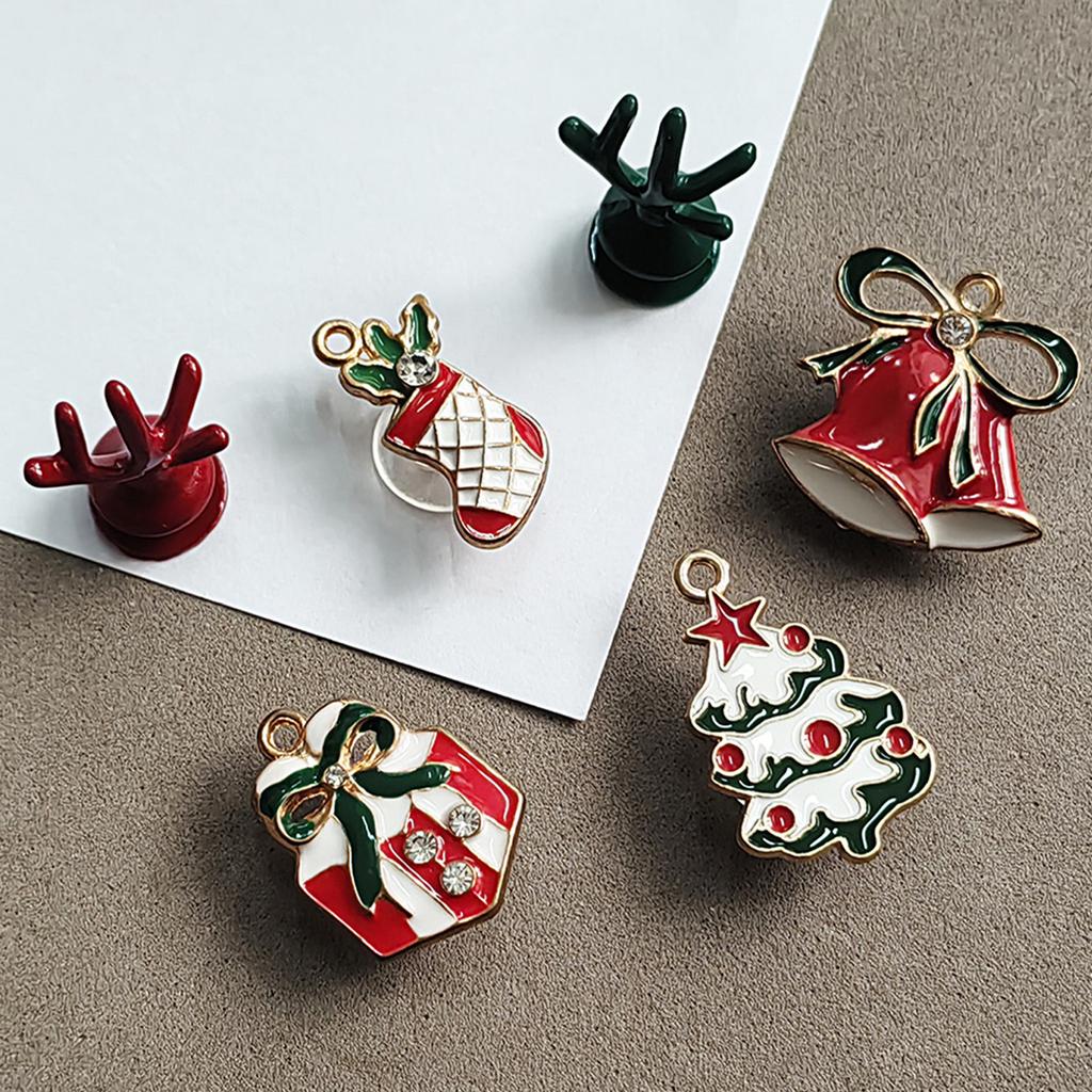 6 шт. пузырьковые слайды аксессуары рождественские блестящие цинковый сплав алмазные туфли DIY украшения детали