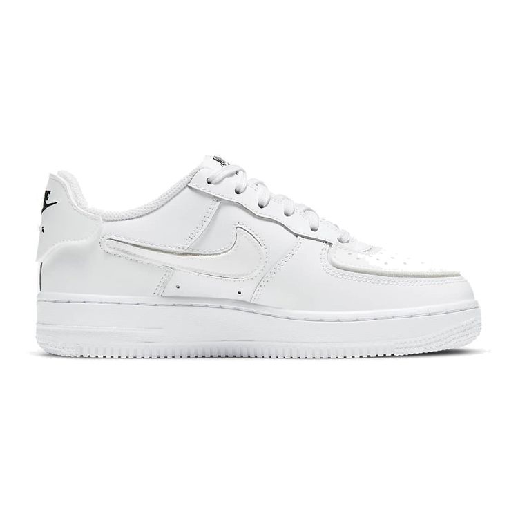Nike Кроссовки Air Force 1/1 GS белые детские черные DB2812-100