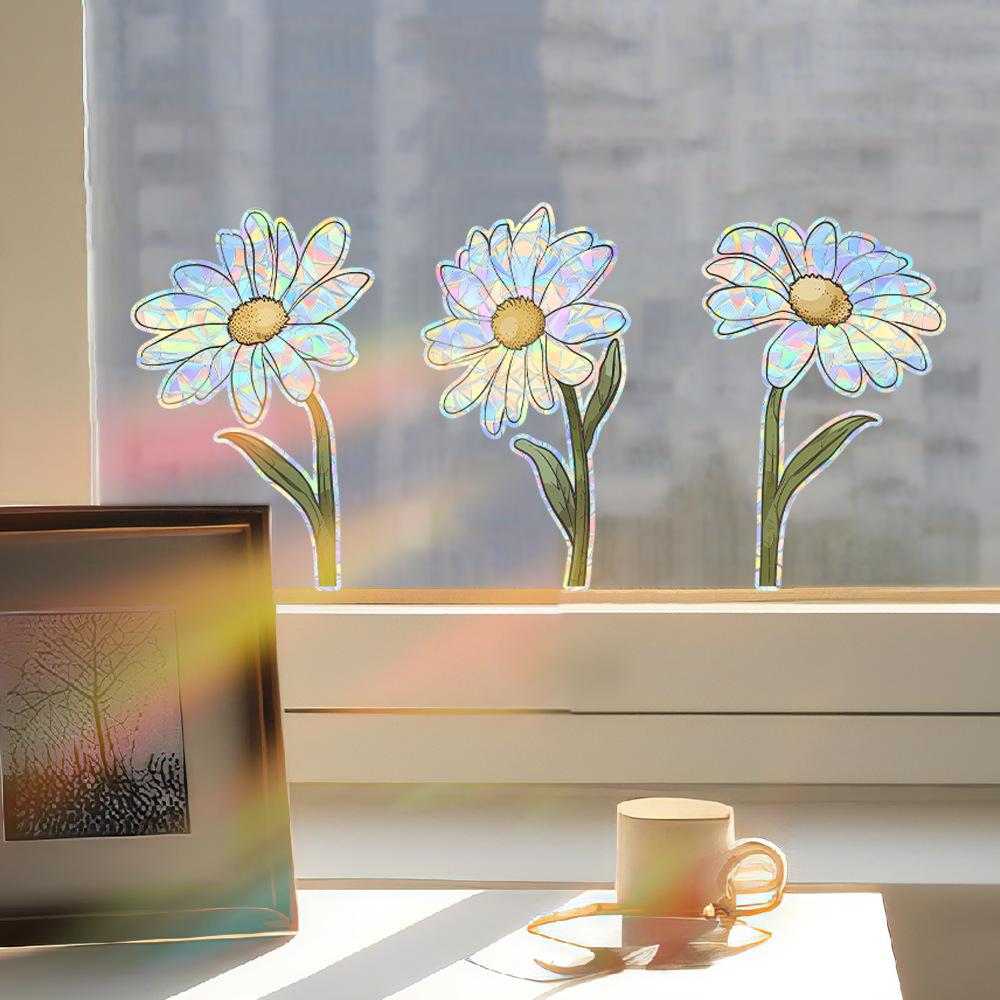 Creative Daisy Glass Doors Windows Balconies Home Beautification and Decoration Anti-static Window Stickers