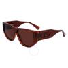 Salvatore Ferragamo Brown Geometric Unisex Sunglasses Sf1077s 232 56