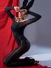 Сексуальный женский боди с вырезами 8D Масляный блестящий леотард Bodycon Комбинезон Прозрачный Формирующий Косплей Горничная Колготки
