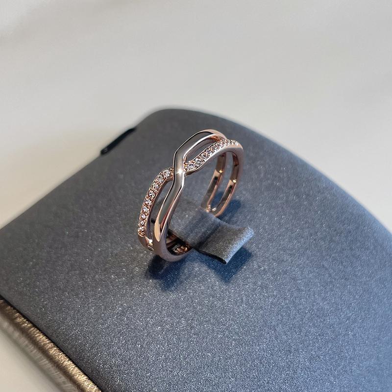 Классические женские кольца Kinel с натуральным цирконом, двухслойный дизайн, современные модные украшения