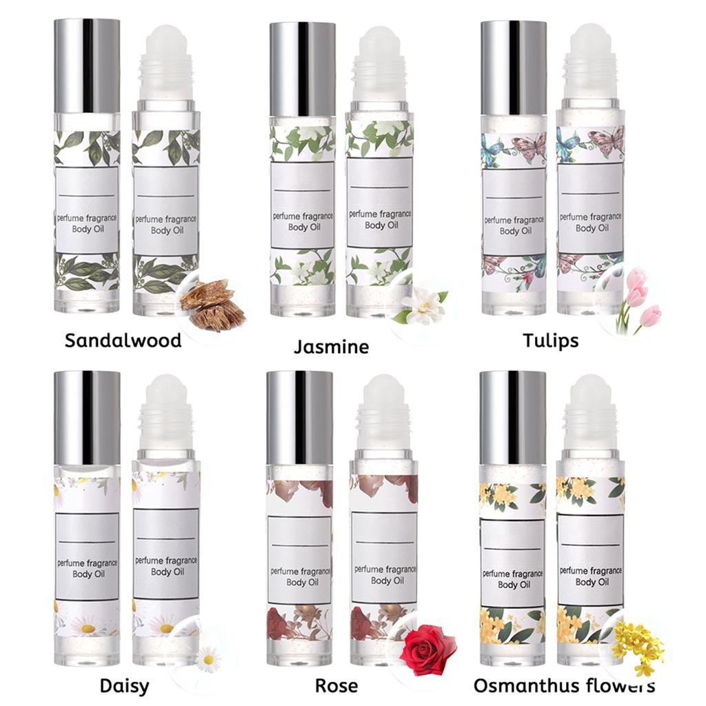 Body Long Lasting Floral Ball Perfume Oil Natural Fine Flash 3 Pack Perfume Oil Eau Toilette 6.7ml