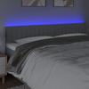 VidaXL LED Headboard Bedroom Furniture Double Bed Accessory Head of Bed Frame Interior Light Grey 3121872