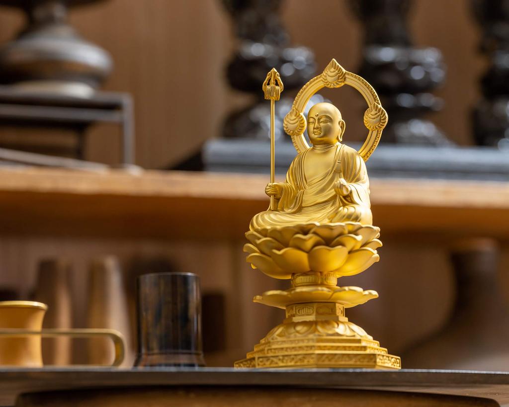 Buddha Statue Jizo Bodhisattva Seated Statue Karat Buddhist Hideun Makita Original Model for Safe Childbirth and Guardian Deity for Raising Takaoka