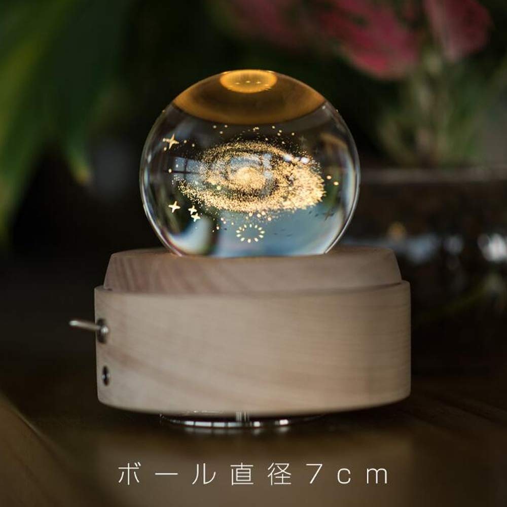 HSM Music Box Moon Birthday Indirect Bedside LED USB Wedding Graduation Christmas Разное Cute Healing Projection Effect Lamp, Space,