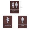 20*15cm Decorative Plate WC Door Plaque Toilet Signs Stickers Imitation Leather Man&Woman Marker