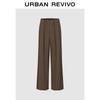 UR 2025 Autumn Retro Elegant Pleated Wide-Leg Pants