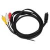 Mini DIN 10 Pin To 3 RCA Cable Male To Male Clear Signal Video Adapter Cord for TV Monitor
