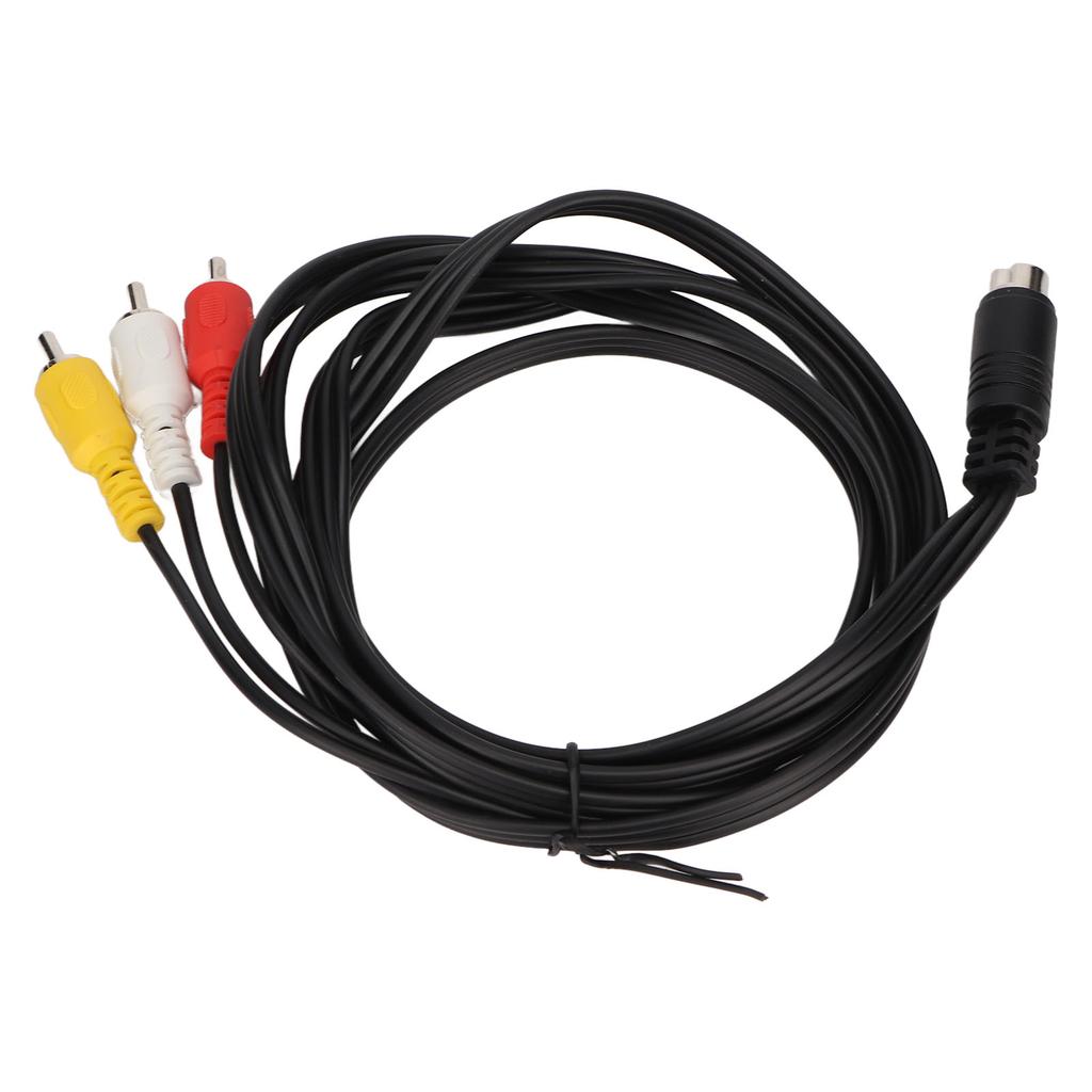 Mini DIN 10 Pin To 3 RCA Cable Male To Male Clear Signal Video Adapter Cord for TV Monitor