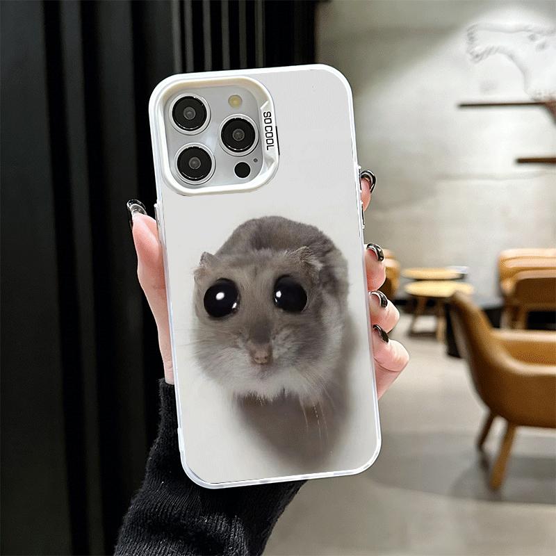 Смешной Грустный Хомяк Мем Ударопрочный Чехол для Телефона для iPhone 17 Air 16 16E 15 Pro Max 14 Plus 13 Mini 12 Задняя Крышка Противоударный Fundas