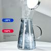 Большой жаропрочный серый стеклянный кувшин для воды с ручкой, чайник для холодной и горячей воды, бутылка для воды, кувшин для сока, серый, 1900 мл