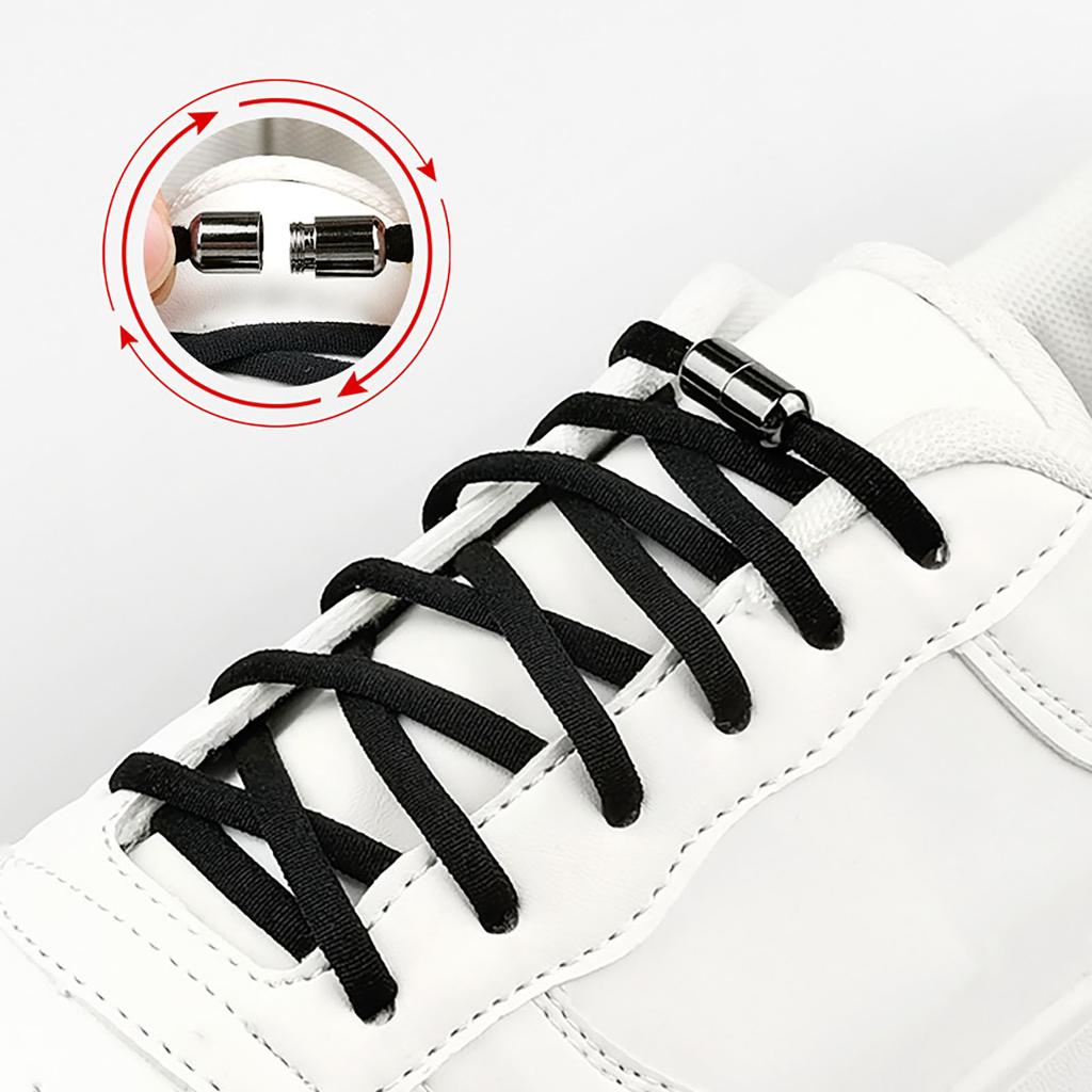 New Elastic Elastic Slacker Shoelaces For Adults And Children Free- Lace Alloy Metal Capsule Free- Buckle