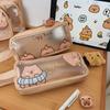 Большая вместимость Креативный пенал Capybara Милая мультяшная сумка для ручек Kawaii Capybara Канцелярская сумка Школьные принадлежности