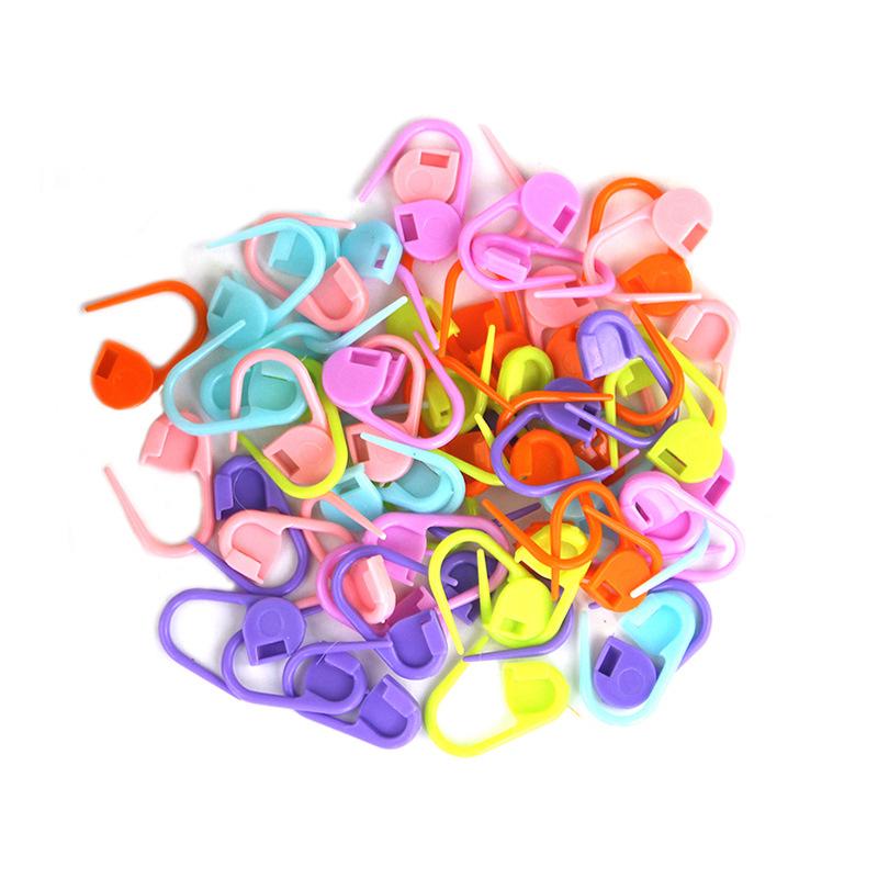 100Pcs Mix Color Knitting Tools Locking Stitch Markers Crochet Latch Marker Pin