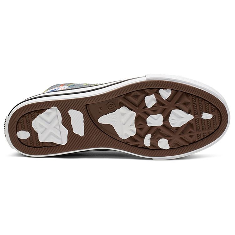 Converse Chuck Taylor All Star Удобные детские парусиновые кеды с высоким верхом, детские кроссовки с мультяшным динозавром 666200C