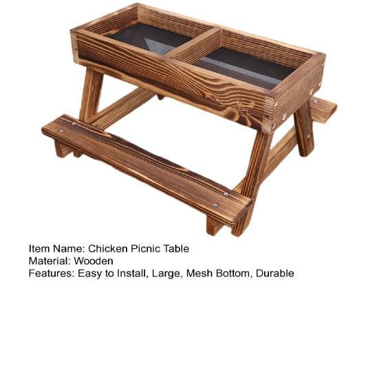 Куриный пикниковый стол ручной работы безотходная кормушка и поилка для кур деревянный курятник