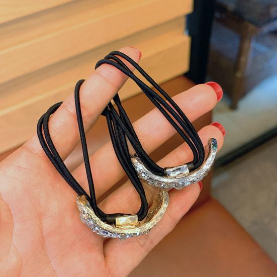 2 шт. резинки для волос, блестящие стразы, эластичные резинки для хвостиков, сверкающие блестящие веревки для волос, аксессуары для волос