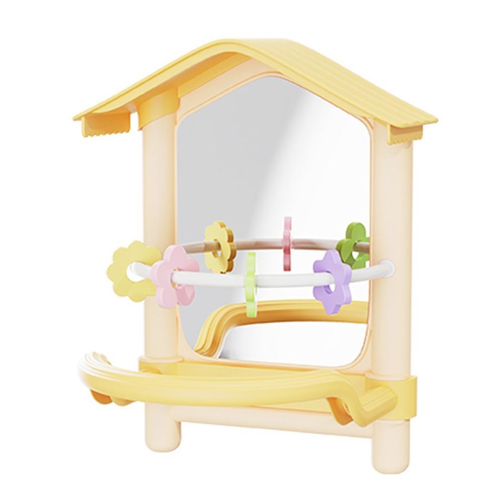 Anti-slip Bird Mirror with Perch Bite-resistance Bird Mirror for Cage Bird Cage Toys  Outdoor