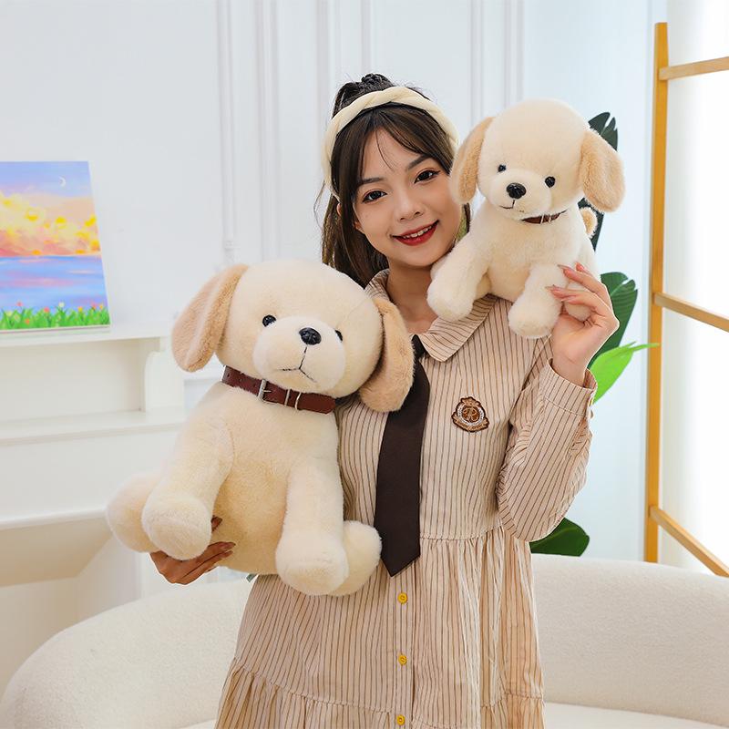 Милая плюшевая игрушка лабрадор, имитация собаки, кукла, детская подушка для сна, подарок на день рождения, обмен подарками