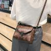 Small Square Bags For Women Fashion Solid Color Designer Crossbody Shoulder Bag Vintage PU Leather Handbags Female Bag