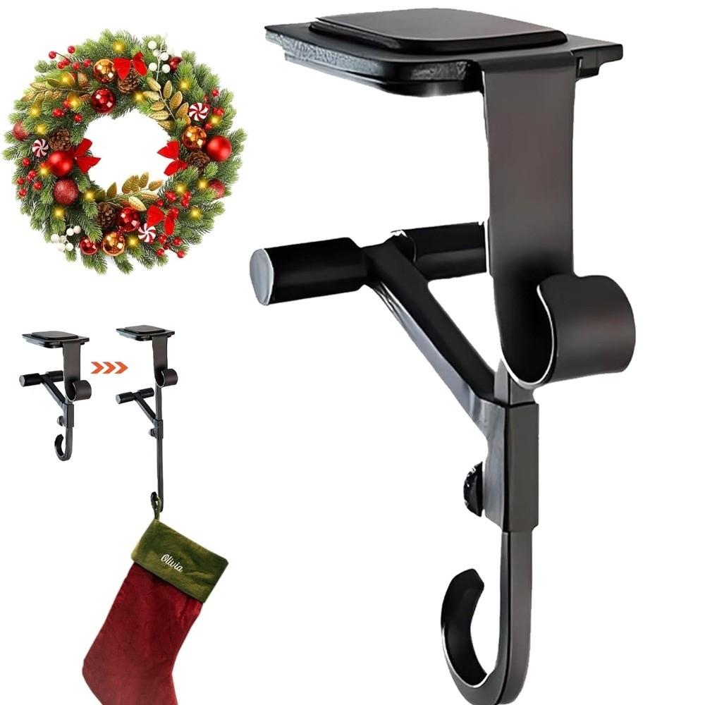 Регулируемые держатели для чулок Сверхпрочные держатели для каминной полки Вешалка Практичные держатели для гирлянд и чулок