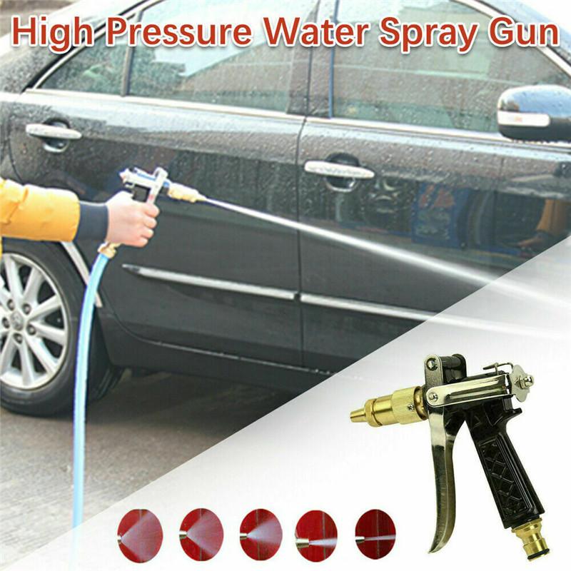 Пистолет-распылитель воды высокого давления, металлическая латунная насадка, труба, газон, садовый шланг, инструмент для мытья автомобиля, водяной пистолет