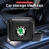 AAABT1 Hanging Car Trash Can Garbage Dust Case Storage with Lid Bin For Skoda Fabia Kamiq Superb Scala Enyaq-iV MK3 VisionS Yeti