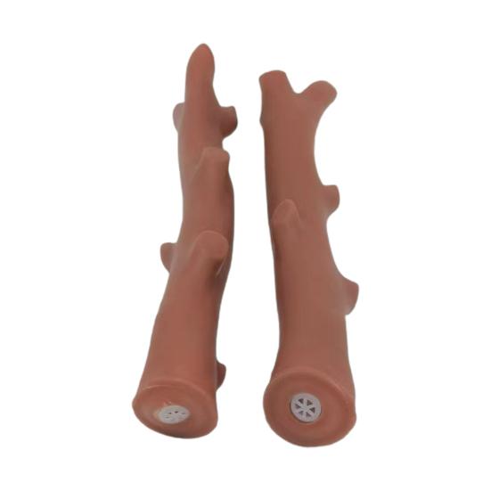 Жевательная игрушка для собак, устойчивая к укусам, в форме ветки, скрипучая игрушка для домашних животных, моющаяся многоразовая игрушка для чистки зубов, товары для домашних животных