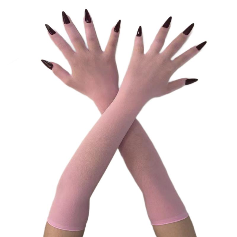 1 пара бесшовных сетчатых перчаток для пальцев, забавные перчатки для косплея, Хэллоуина, клубных танцев, свадебной вечеринки, аксессуары, перчатки для ногтей