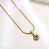 Waterproof Eye Necklace Titanium Demon Eye Earrings Blue Eyes Choker Chain  Lucky Jewelry