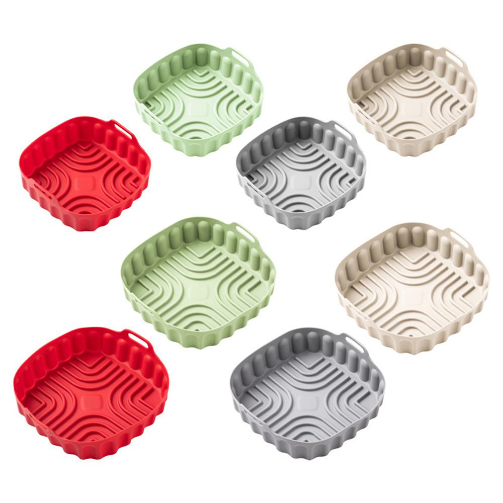 Силиконовая корзина для фритюрницы, утолщенная силиконовая форма для фритюрницы, противень для духовки, коврик для жареной курицы, пиццы, аксессуары для фритюрницы