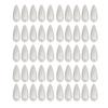 50Pcs Clear Glass Nail Polish Color Card Display Tips DIY Manicure Tool Accessories Pointed Almond Shape