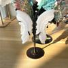 1pc Natural Crystal Wing Shaped Stone Crystal Butterfly Wings Carving With Base Dragonfly Wings Agate DIY Decorat